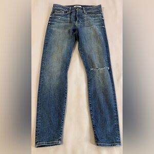 Fidelity Denim Pixie Ultra High Ankle Button Fly Jeans Size 29 Oasis Wash